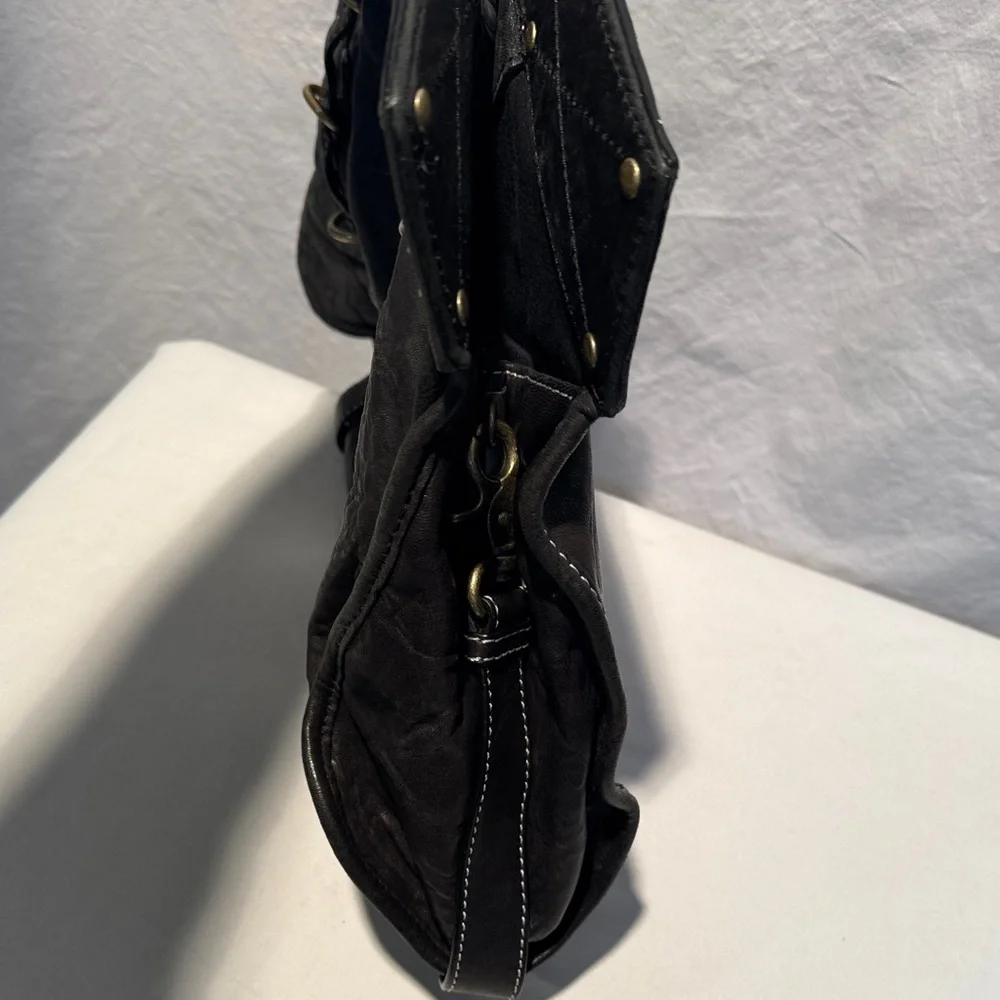 Cynthia Rowley Black Leather Shoulder Bag